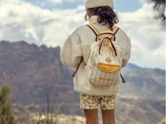 Mini Rodini offwhite owl emblem mini rygsæk